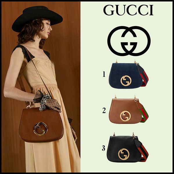 【グッチ GUCCI】大人もキュートに！  ラウンド インターロッキングG ミディアム バッグ 三色